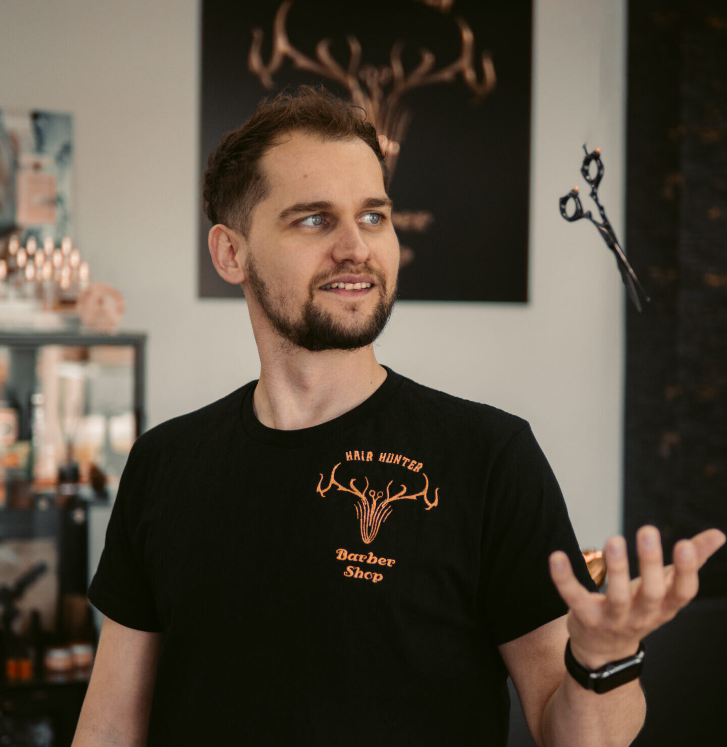 Wnetrze salonu barberskiego